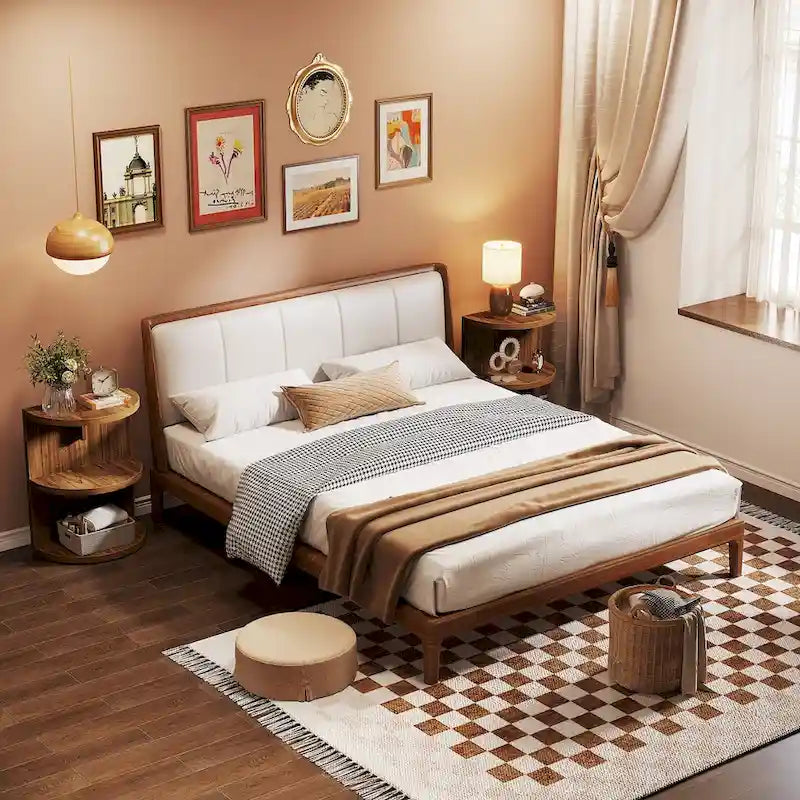 3-Tier Half-Moon End Table, Semi-circular Half-Round Side Table for Living Room