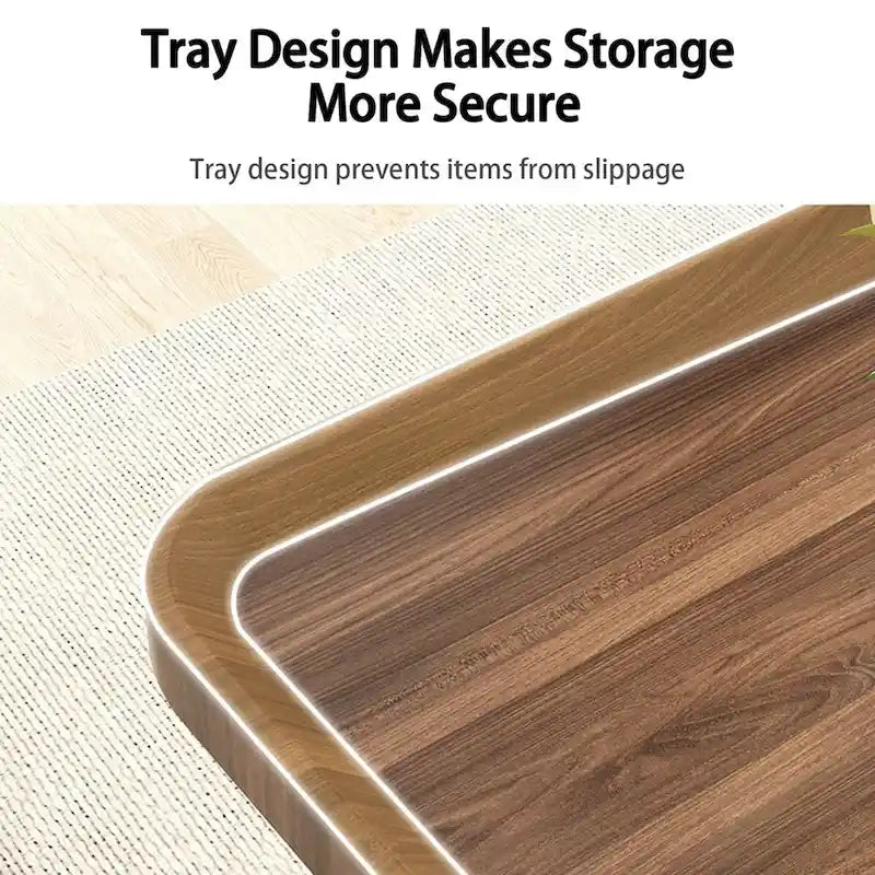 Square Nesting Coffee Table Set of 2 Wood Metal Stacking Side Table - 22 x22 x18