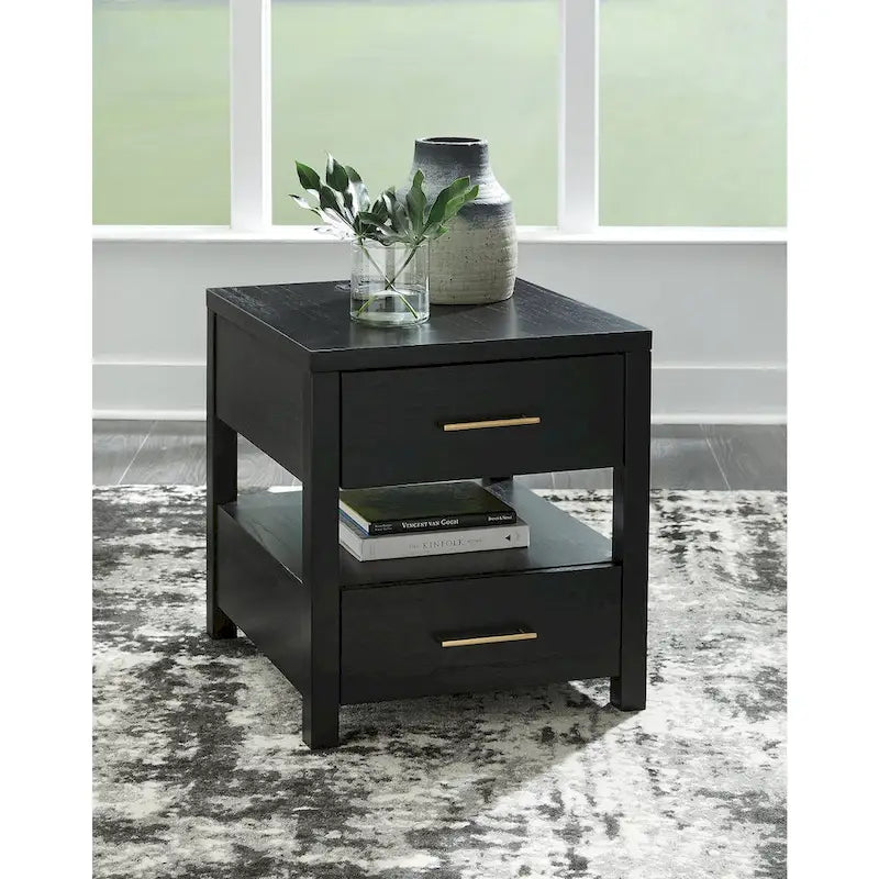 Signature Design by Ashley Winbardi Black End Table - 22 W x 24 D x 24 H