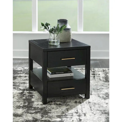 Signature Design by Ashley Winbardi Black End Table - 22 W x 24 D x 24 H