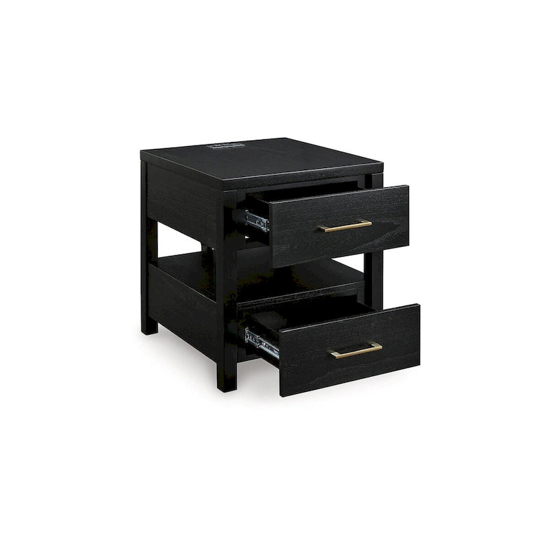 Signature Design by Ashley Winbardi Black End Table - 22 W x 24 D x 24 H