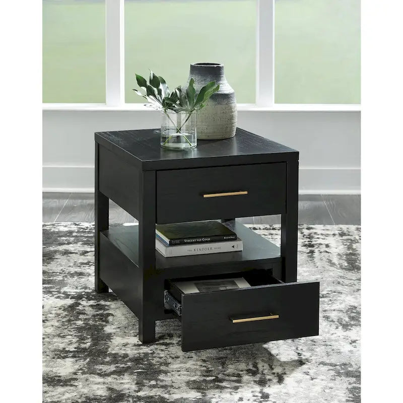 Signature Design by Ashley Winbardi Black End Table - 22 W x 24 D x 24 H