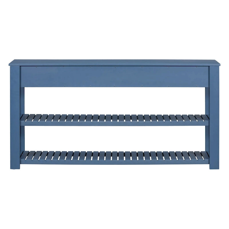 Entryway Console End Table with 4 Drawers and 2 Shelves for Hallway, Living Rooms