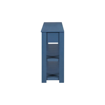 Entryway Console End Table with 4 Drawers and 2 Shelves for Hallway, Living Rooms