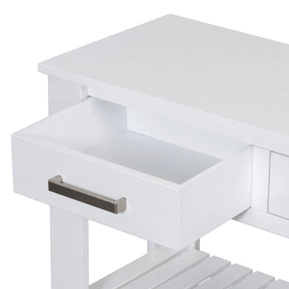 Entryway Console End Table with 4 Drawers and 2 Shelves for Hallway, Living Rooms