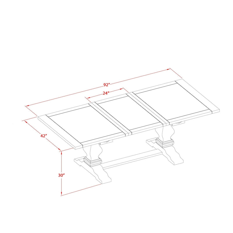 East West Furniture 11 Piece Dining Table Set- a Wooden Table and 10 Linen Fabric Upholstered Chairs(Finish Options)