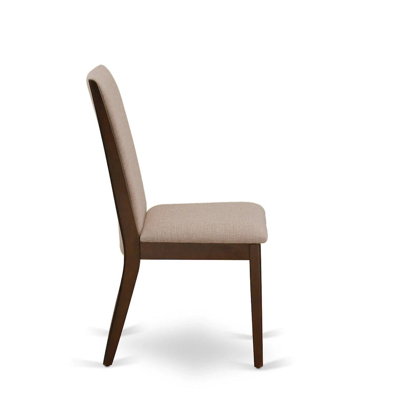 East West Furniture 11 Piece Dining Table Set- a Wooden Table and 10 Linen Fabric Upholstered Chairs(Finish Options)