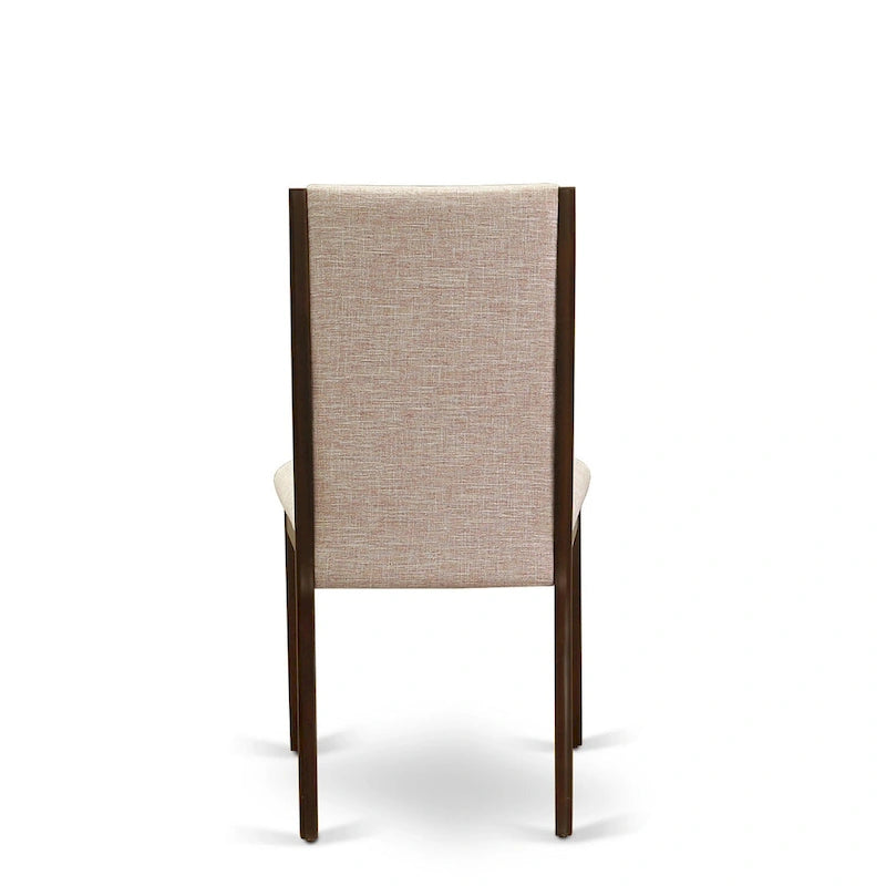 East West Furniture 11 Piece Dining Table Set- a Wooden Table and 10 Linen Fabric Upholstered Chairs(Finish Options)