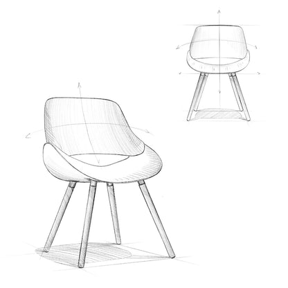 WYNDENHALL Malone Bentwood Dining Chair in Cream Faux Leather - 22.8  D x 20.9  W x 30.9 H