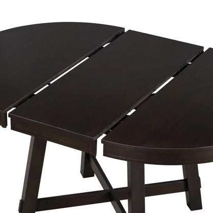 Farmhouse Extendable Adjustable Round/Oval Table, Player Poker Table, Dining Table, Kitchen Table