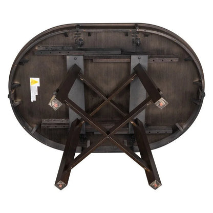 Farmhouse Extendable Adjustable Round/Oval Table, Player Poker Table, Dining Table, Kitchen Table