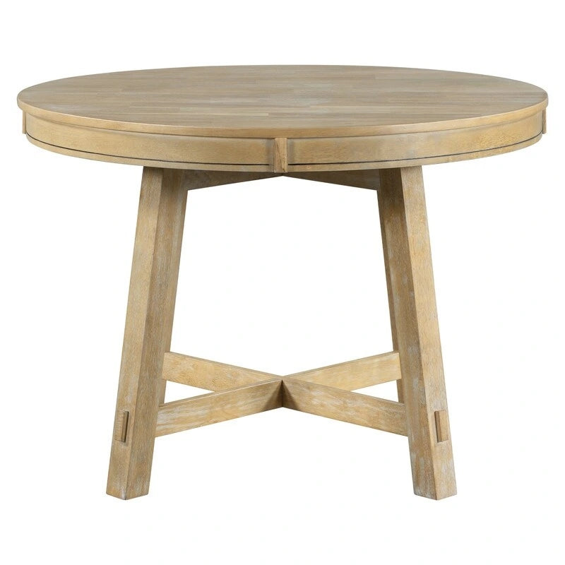 Farmhouse Extendable Adjustable Round/Oval Table, Player Poker Table, Dining Table, Kitchen Table