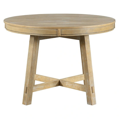 Farmhouse Extendable Adjustable Round/Oval Table, Player Poker Table, Dining Table, Kitchen Table