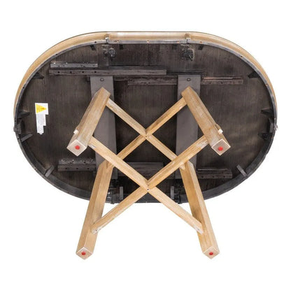 Farmhouse Extendable Adjustable Round/Oval Table, Player Poker Table, Dining Table, Kitchen Table