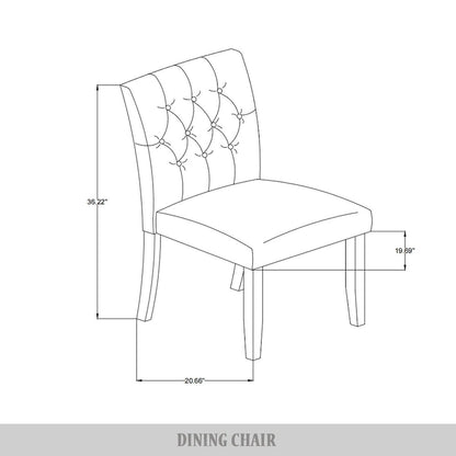CraftPorch Glam 7-Piece Wooden Dining Chair