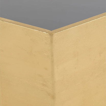 Sagebrook Home Glam Modern Wood Gold Hexagon Glass Top Coffee Table - 48  x 42  x 16