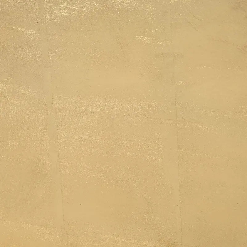 Sagebrook Home Glam Modern Wood Gold Hexagon Glass Top Coffee Table - 48  x 42  x 16