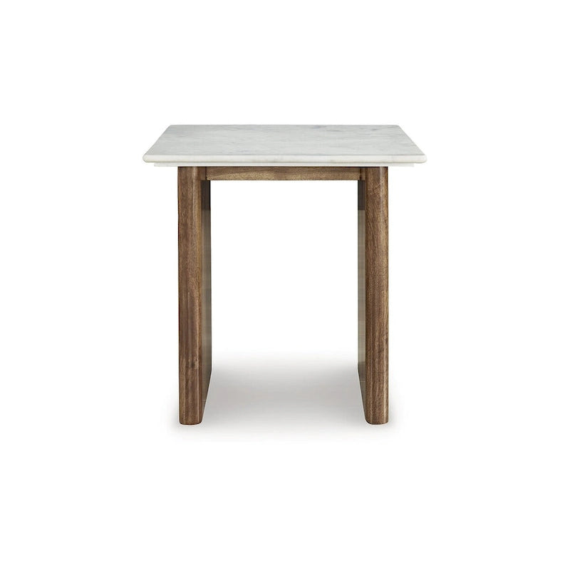 Signature Design by Ashley Isanti Light Brown/White End Table - 23.13 W x 23.13 D x 22.63 H