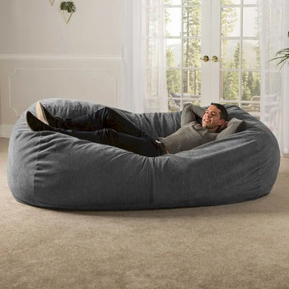 Jaxx 7 Foot Giant Bean Bag Sofa For Adults - Premium Chenille