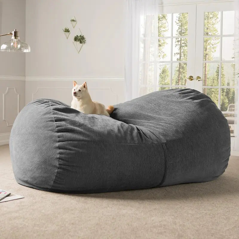 Jaxx 7 Foot Giant Bean Bag Sofa For Adults - Premium Chenille