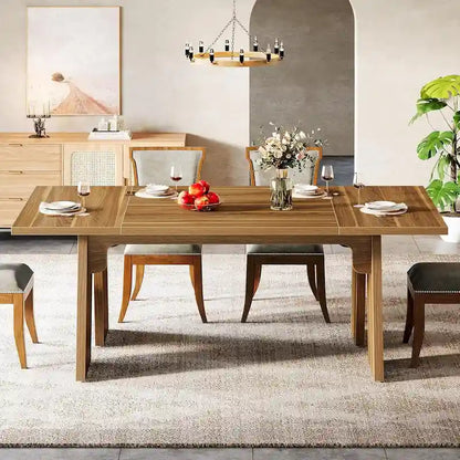 71  Large Farmhouse Dinning Table, Rectangular Dining Table for 6