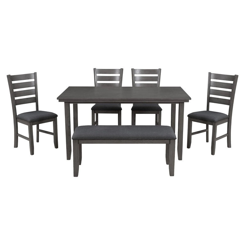 5-piece Farmhouse Dining Set Rectangular Table Chair