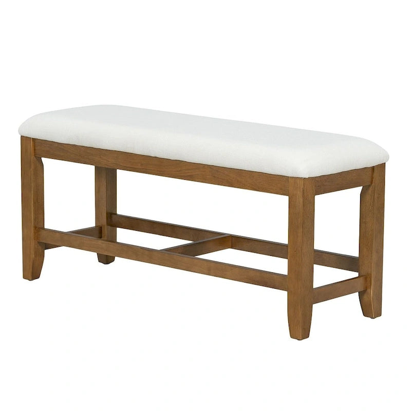 Farmhouse 6 PCS Extending Dining Table Set for 6 with Shelf Base