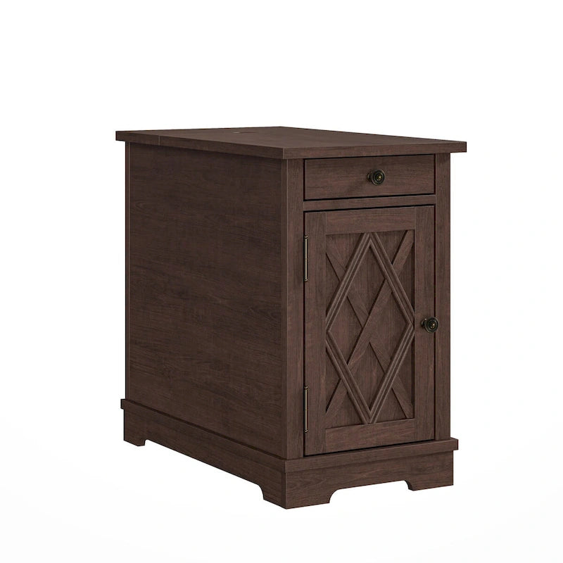 Classic Charging End Table with USB Ports and Storage - 23  in Height