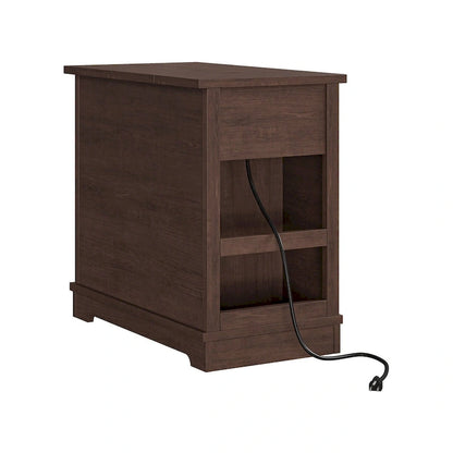 Classic Charging End Table with USB Ports and Storage - 23  in Height