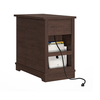 Classic Charging End Table with USB Ports and Storage - 23  in Height