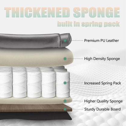 Big and Tall Leather Office Chair with Foot Rest with Adjustable Back for People up to 400 lbs