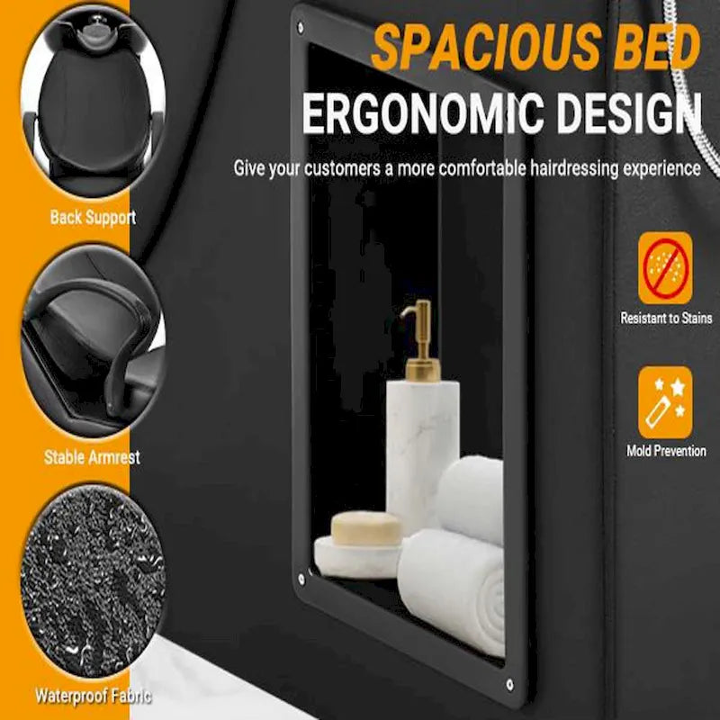 ABS Plastic Shampoo Spa Backwash Barber Salon Chair (Set of 1 or 2