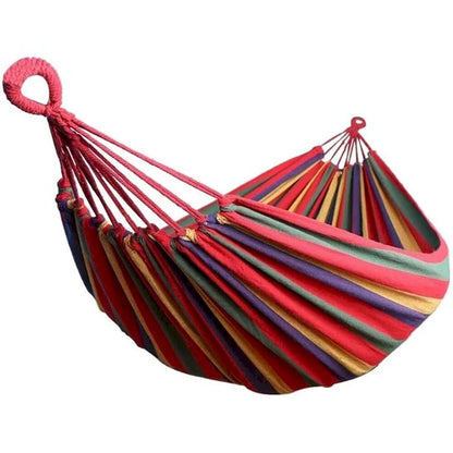 Pro Space 9.8 ft. Brazilian Style Portable Canvas Double Hammock (Carrying Pouch Included)