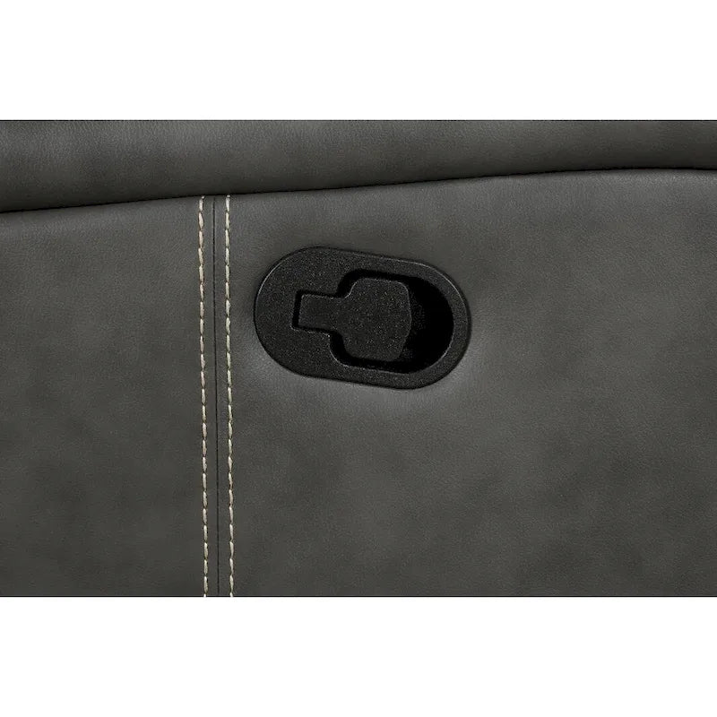 Forrest Grey Motion Reclining Loveseat with Console