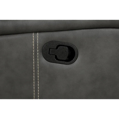 Forrest Grey Motion Reclining Loveseat with Console