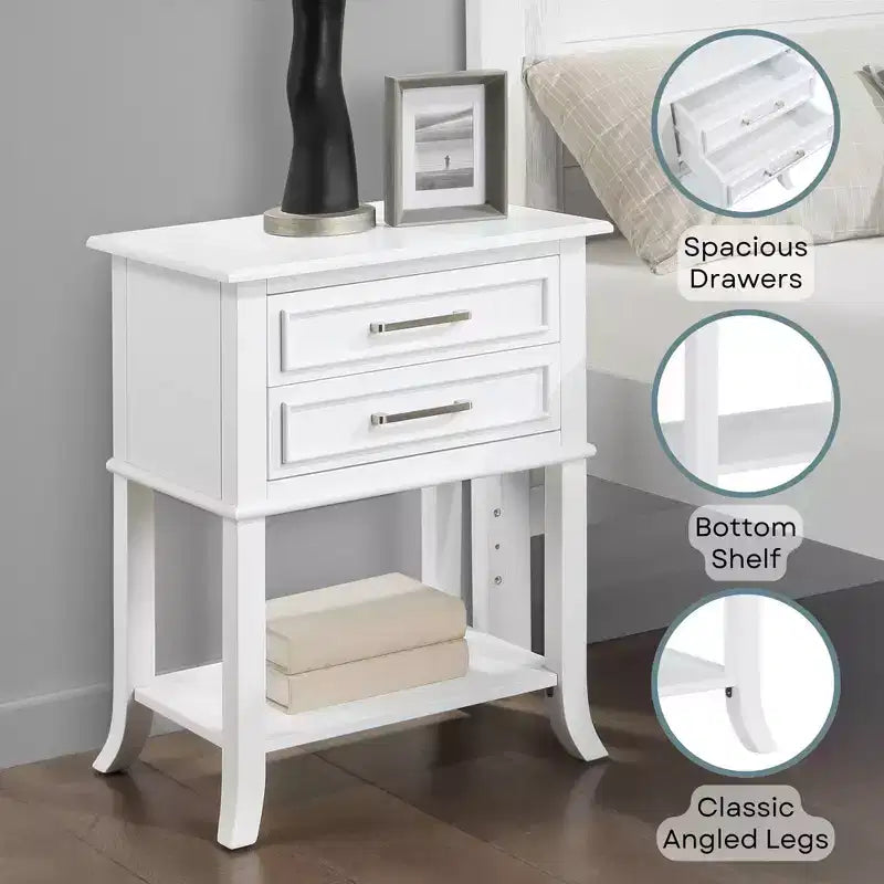 Tavolino Breighton Home Sydney a 2 cassetti con ripiano