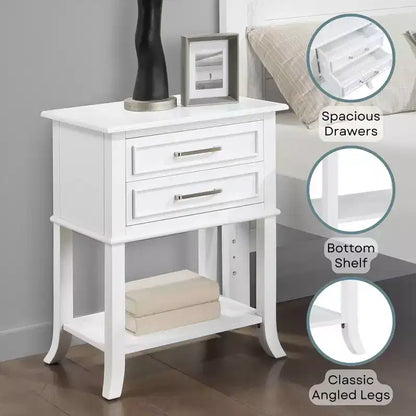 Tavolino Breighton Home Sydney a 2 cassetti con ripiano