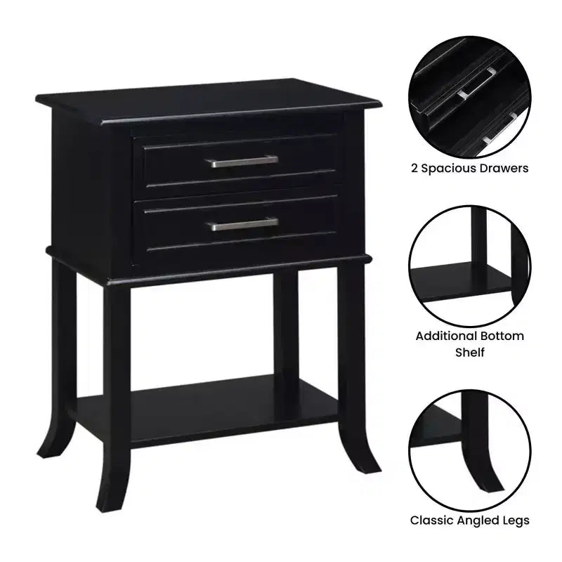 Tavolino Breighton Home Sydney a 2 cassetti con ripiano