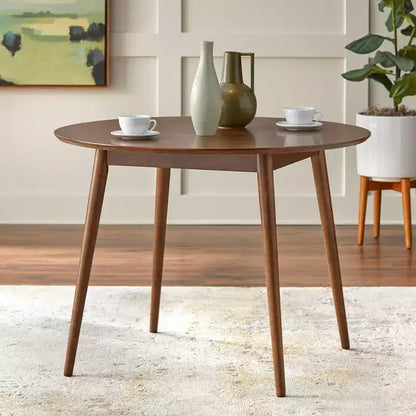 Tavolo da pranzo rotondo in legno massello Lifestorey Raylen Mid-Century Modern
