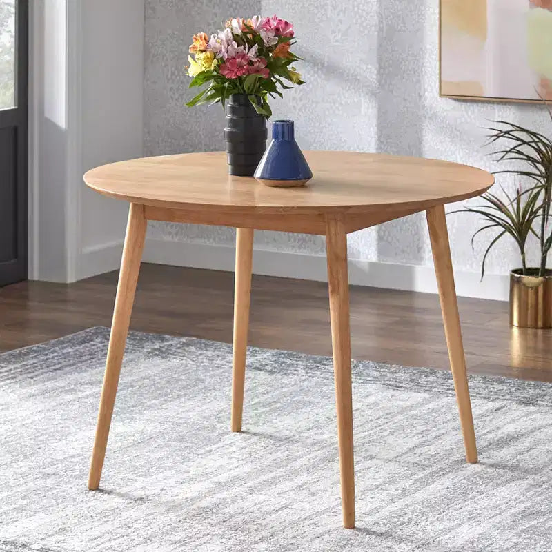 Tavolo da pranzo rotondo in legno massello Lifestorey Raylen Mid-Century Modern