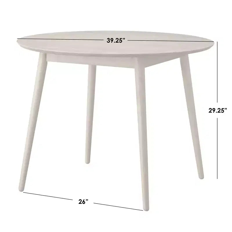 Tavolo da pranzo rotondo in legno massello Lifestorey Raylen Mid-Century Modern
