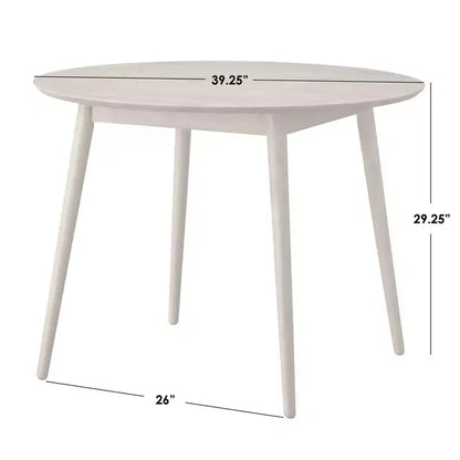 Tavolo da pranzo rotondo in legno massello Lifestorey Raylen Mid-Century Modern