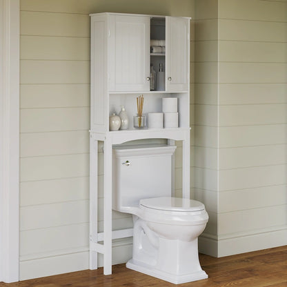 Mobiletto contenitore salvaspazio da bagno RiverRidge Ashland sopra il WC, con mensola regolabile