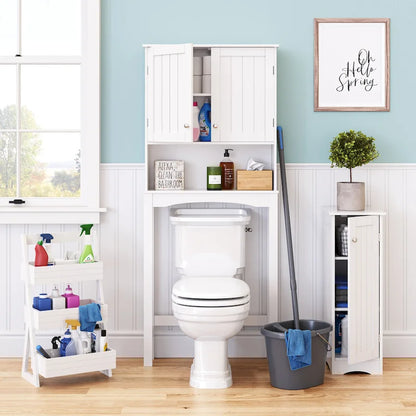 Mobiletto contenitore salvaspazio da bagno RiverRidge Ashland sopra il WC, con mensola regolabile
