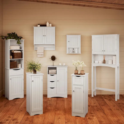 Mobiletto contenitore salvaspazio da bagno RiverRidge Ashland sopra il WC, con mensola regolabile