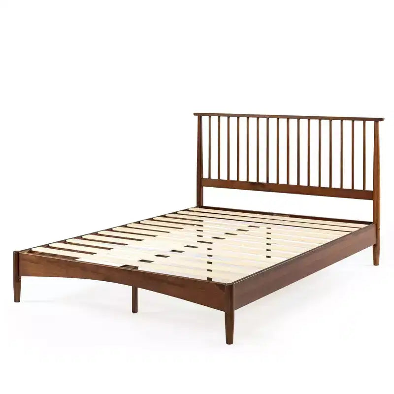 Linda Wood Platform Bed Frame Brown - Zinus