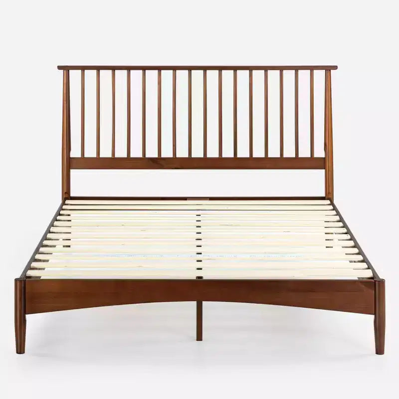 Zinus Linda Wood Platform Bed Frame Marrone
