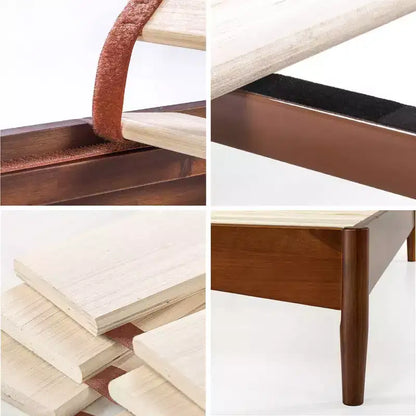 Zinus Linda Wood Platform Bed Frame Marrone