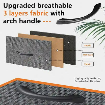 Nightstand, 2 Drawer Dresser Night Stand, End Table with Fabric Bins for Bedroom, Closet, Entryway, College Dorm