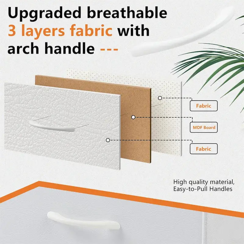 Nightstand, 2 Drawer Dresser Night Stand, End Table with Fabric Bins for Bedroom, Closet, Entryway, College Dorm